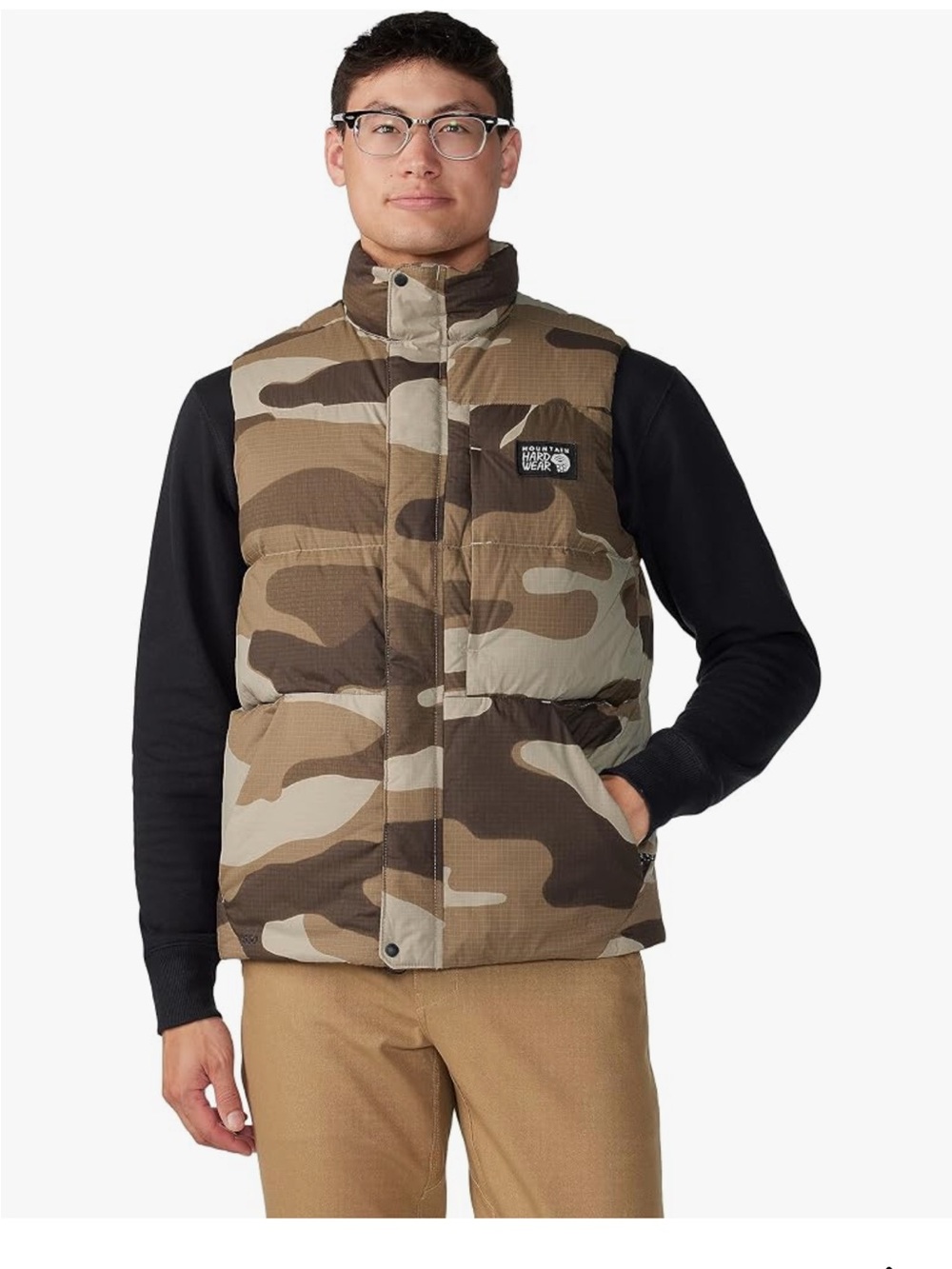 NEW Mountain Hardwear Nevadan Down Vest in Badlands Calaveras Camo Print
